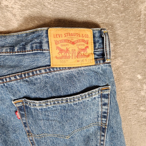 Levi's 505 Jeans Men's 36X32 Blue Straight Regular Fit‎ - Picture 16 of 16